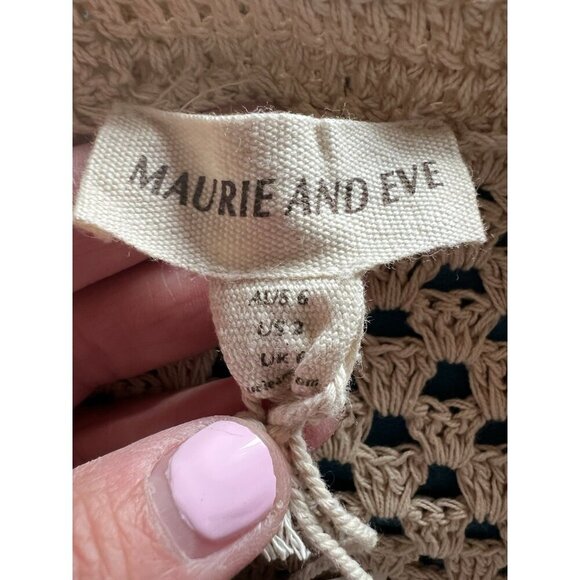 NWT Maurie and Eve Australian crochet Shore Thing Mini Dress in Sand sz S beach - Picture 12 of 15